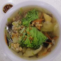 Mee hoon kueh at Shi Song Vegetarian 实颂素食 in West Singapore