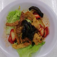 Mushrooms noodles at Shi Song Vegetarian 实颂素食 in West Singapore