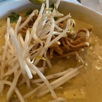 Tofu noodle curry.  at Green Leaves in Los Angeles