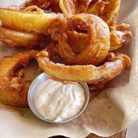 Onion rings.  at Green Leaves in Los Angeles