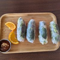 Spring rolls at Green Leaves in Los Angeles