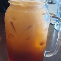 Thai iced tea at Green Leaves in Los Angeles