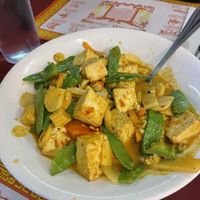 Tofu curry  at Merry Go Round in Lone Pine