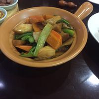 Mixed Vegetables with Black Sesame Oil in Claypot at SUHU 素虎 - Fulllink Plaza in Beijing