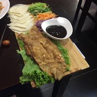 Rolls with crispy piece at SUHU 素虎 - Fulllink Plaza in Beijing