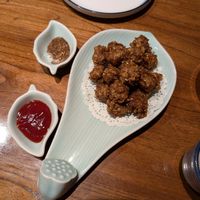 Fried needle mushrooms at Ye Bo Zhai in Beijing