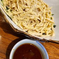 Shredded tofu and cucumber with a Szechuan chilli oil at Ye Bo Zhai in Beijing