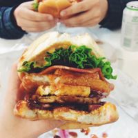 The kiwiburger  at The Burgerie in Auckland