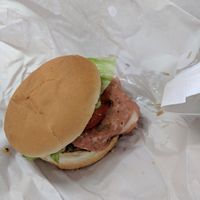 bad photo of Hawaiian burger at The Burgerie in Auckland