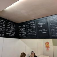 blackboard menu at The Burgerie in Auckland