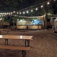 Main campground at Vegan Surf Camp in Moliets