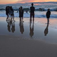 la côte atlantique.  le surf va bien! at Vegan Surf Camp in Moliets