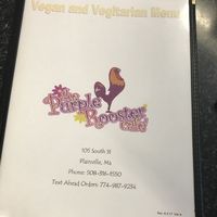 They have a whole printed menu just for vegan/vegetarians!!  at The Purple Rooster Cafe in Attleboro