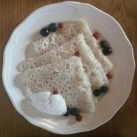 Puer and coconut pancakes  at Green Cafe in Rostov-on-don