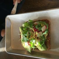 vegan avocado toast at Elemental Coffee in Oklahoma City