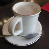 hot chocolate with rice milk (without cream) (vegan) at VeGonas in Bielefeld