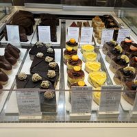 Everything pictured is vegan! at Vis a Vis Vincek Cake and Ice Cream in Zagreb