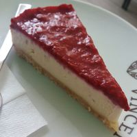 Vegan cheesecake at Vis a Vis Vincek Cake and Ice Cream in Zagreb