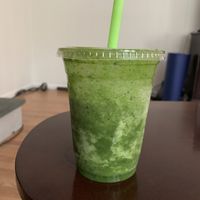 Green Colada (kale, spinach, pineapple and coconut water)  at Cafe 67 in Newark