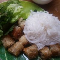 Vermicelli and spring rolls at Noodle & Roll in Hanoi