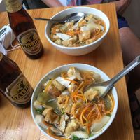 Vegan pho! at Noodle & Roll in Hanoi