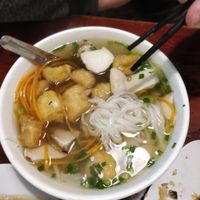 Yummy pho soup at Noodle & Roll in Hanoi