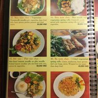 Veg menu at Noodle & Roll in Hanoi