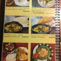 Veg menu at Noodle & Roll in Hanoi