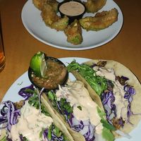 Taproot Tacos, Davacados, and Chipotle Cauliflower Tacos. at Taproot Lounge & Cafe in Salem