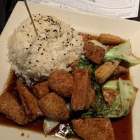 Gardein orange “chicken" at Yard House in Indianapolis