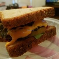 vegan friendly BLT with portabella and Daiya   at Mason Dixon Bakery & Bistro in Huntsville