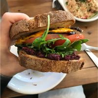 Vegan BLT was yummy. I liked the mushroom bacon!  at Mason Dixon Bakery & Bistro in Huntsville