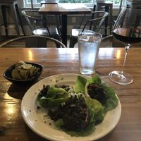 Bulgogi tacos veganized using wild mushrooms.  at Mason Dixon Bakery & Bistro in Huntsville