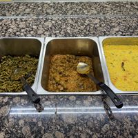 Some of the vegan dishes on the lunch buffet   at Mayuri Indian Restaurant in Tallahassee