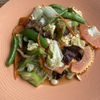 fried veg  at Chopper Bar in Sukhothai