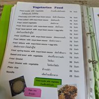 Sección vegetariana del menú at Chopper Bar in Sukhothai