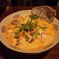 Delicious curry pho soup at Rou Vegetarian in Berlin