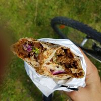 Shawarma sandwich at Vegan Hero in Paris