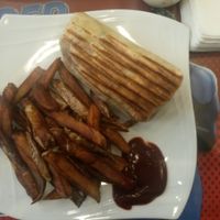 Super Kebab with barbecue sauce at Vegan Hero in Paris