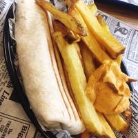 Burrito and chips at Vegan Hero in Paris