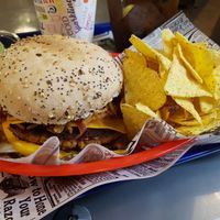 Cheese burger at Vegan Hero in Paris