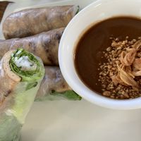 Tofu rolls with peanut dipping sauce, really good!  at PhoEver in Sunnyvale
