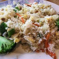 Vegetable Fried Rice (server asks if you want it with or without egg) at China Garden in Orono
