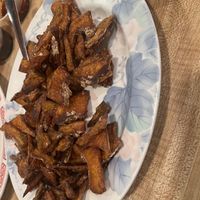 Fried buttercup squash with house made ginger dipping sauce (fall seasonal dish)   at China Garden in Orono