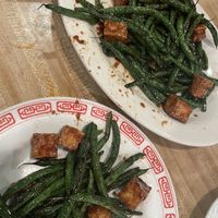 Green beans and tofu in a dark sauce   at China Garden in Orono