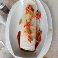 Vegan enchiladas at 55 Degrees North in Portrush