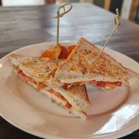 Veg cheese toastie so good at Food4Thought in Chiang Mai