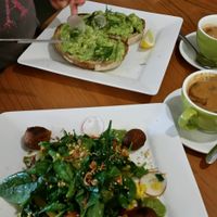 Avo Smash & Delish Cauliflower frittas at The Laneway in Healesville