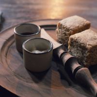 Vegan scones with tofu cream and jam at Stardust in Kyoto