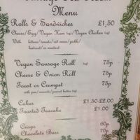 Food menu at Foal Farm Tea Room in Westerham